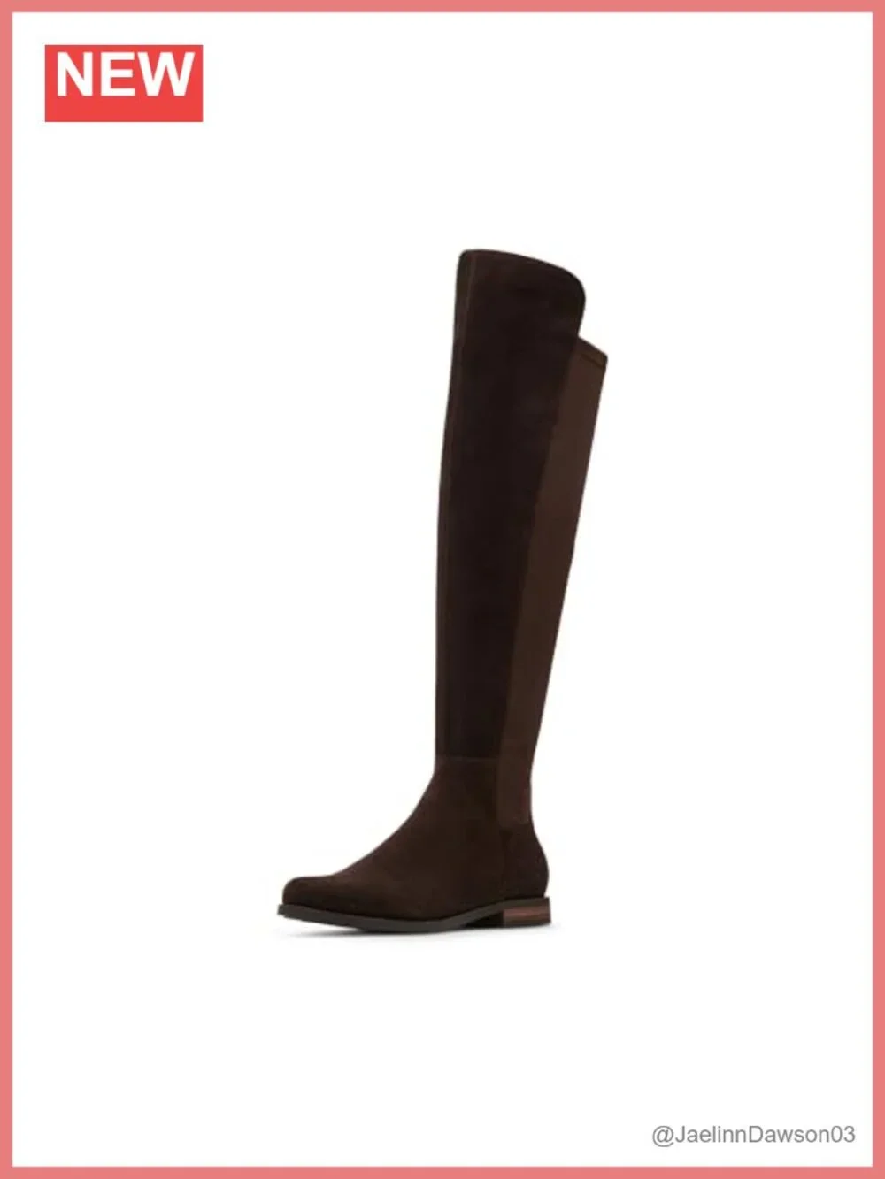 Over the Knee Waterproof Suede Boots 50/50 Stretch Square Toe